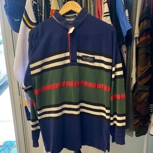 Striped Polo Shirt with Logo